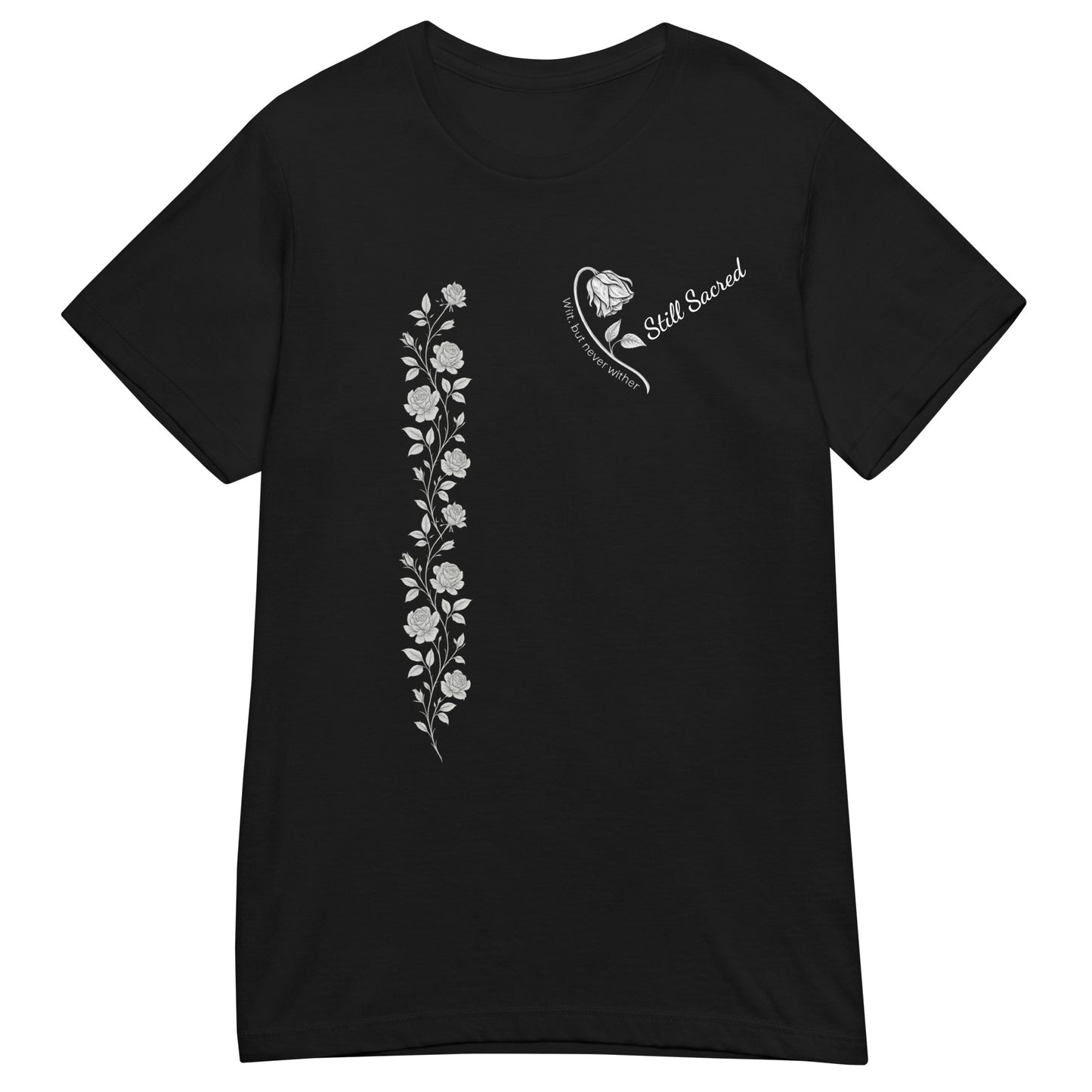 Black Still Sacred women's softstyle t-shirt – minimalist streetwear design