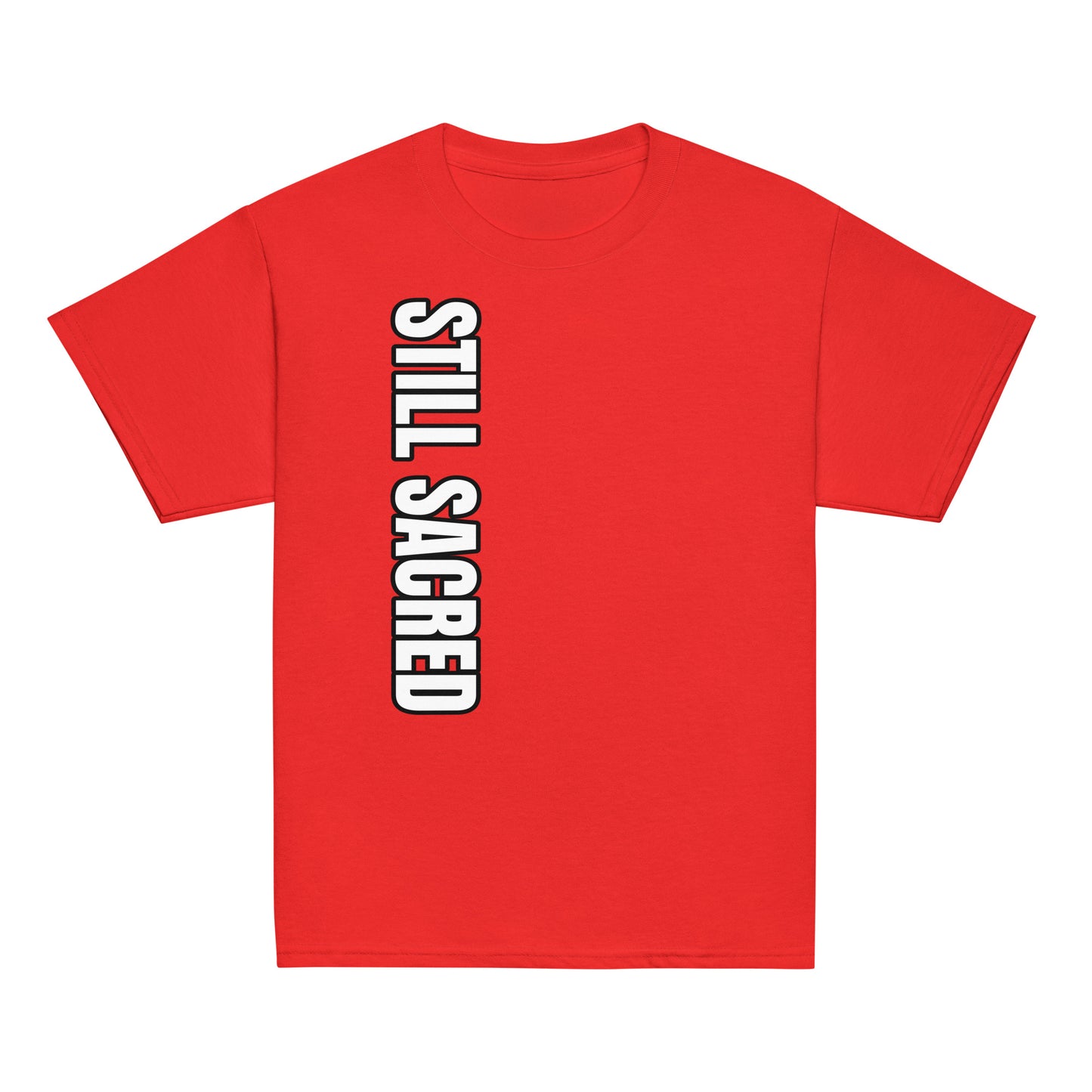 Red Still Sacred Luna Nix tee shirt, front view