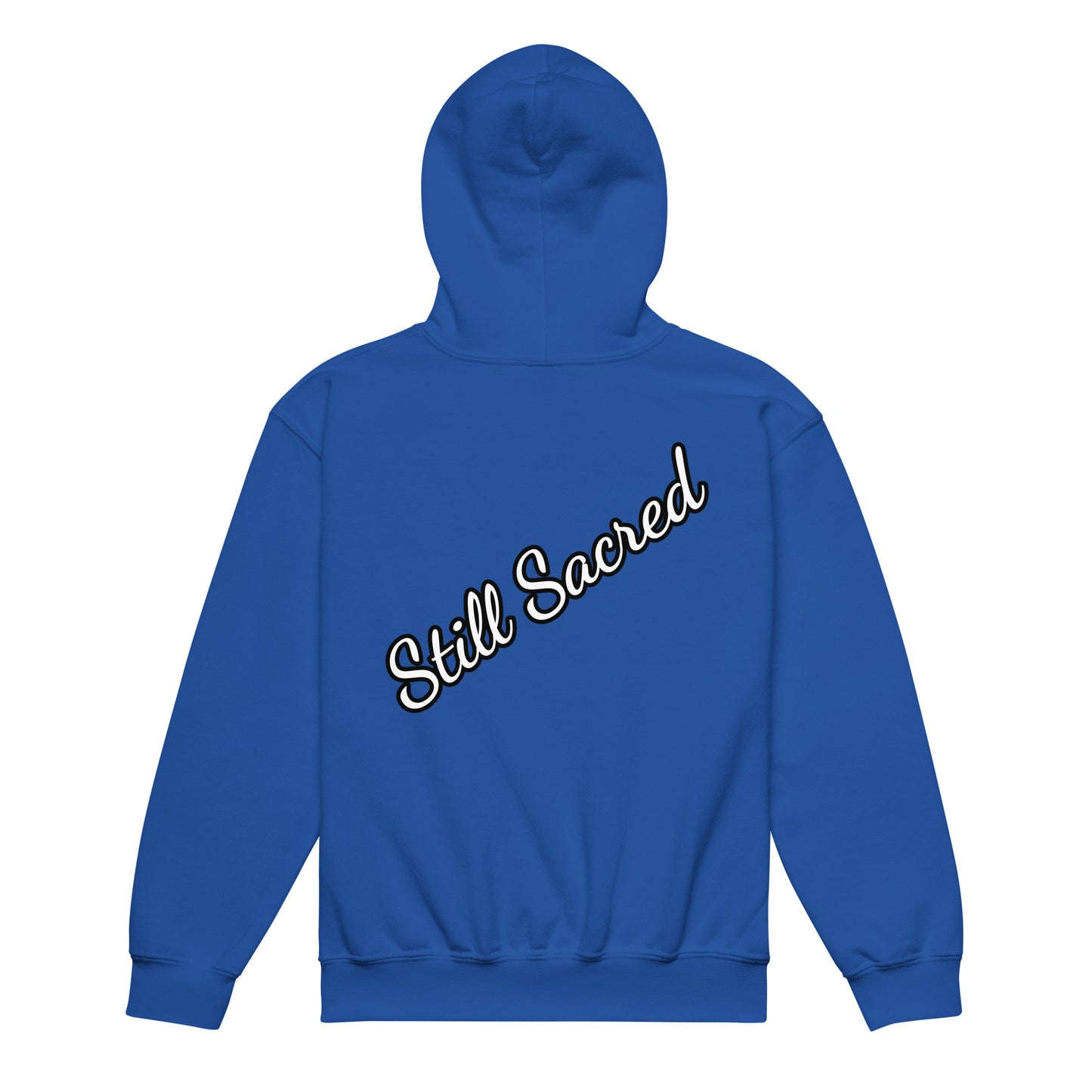 Blue Heavy blend Still Sacred Majestic Unicorn, back view