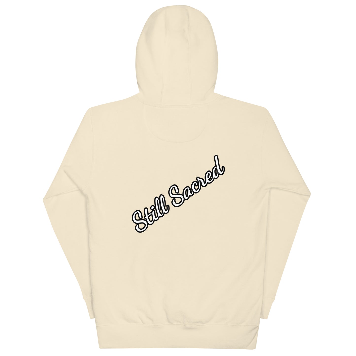 Bone Still Sacred unisex premium hoodie – back view streetwear apparel