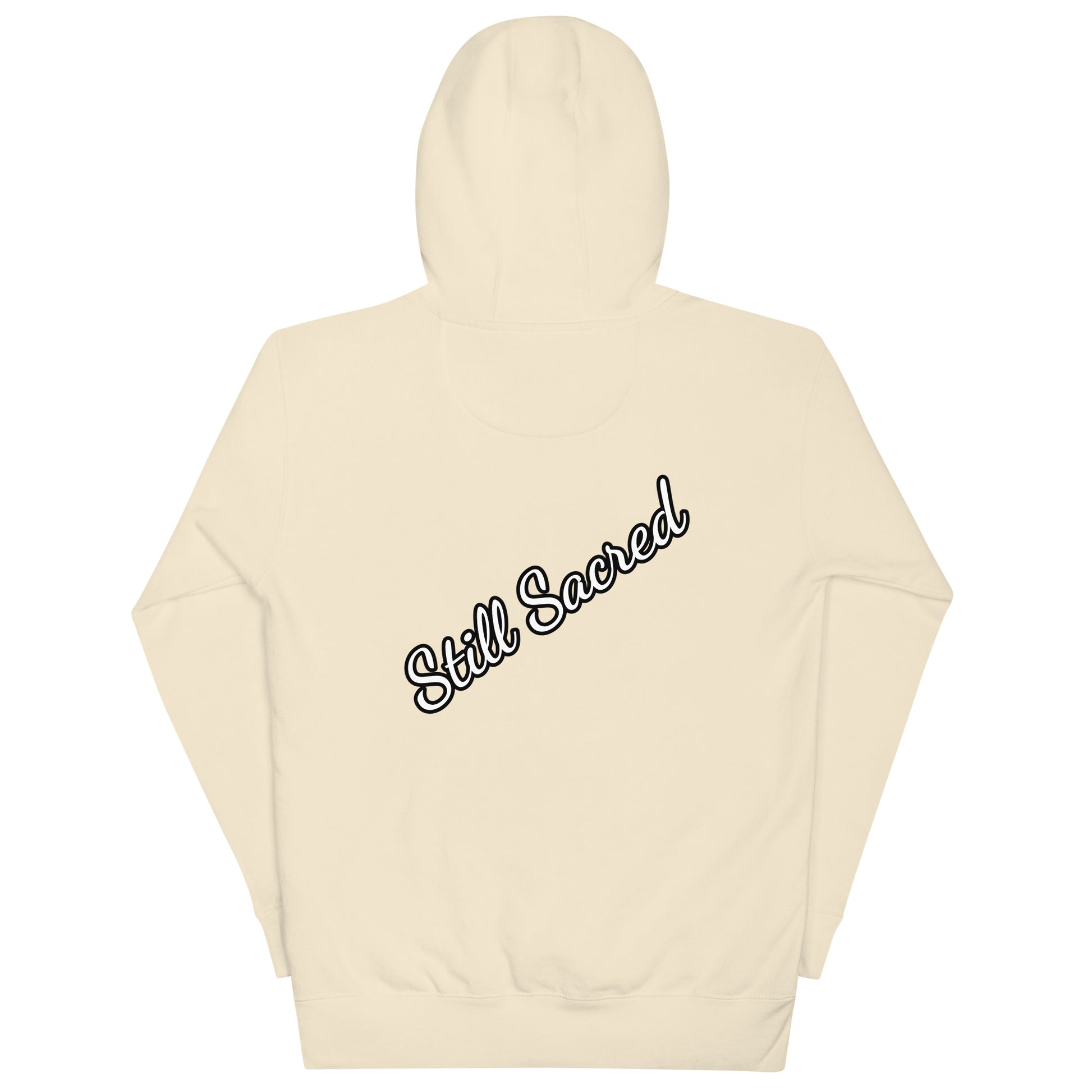 Bone Still Sacred unisex premium hoodie – back view streetwear apparel