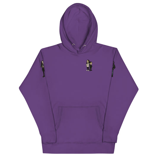 Purple Still Sacred unisex premium hoodie – front view streetwear apparel