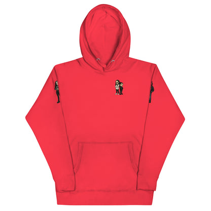 Red Still Sacred unisex premium hoodie – front view streetwear apparel