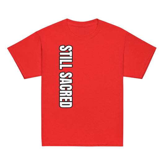 Red Still Sacred Luna Nix tee shirt, front view